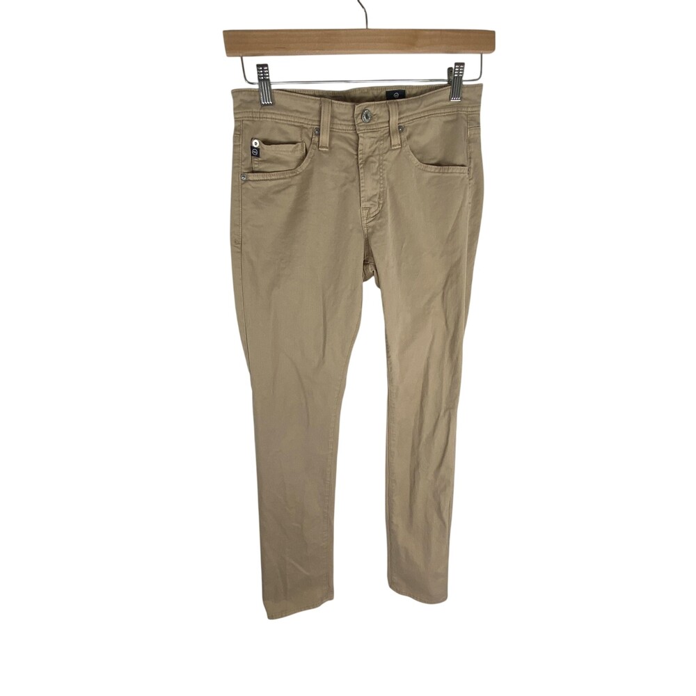 AG Adriano Goldschmied Jeans Mens 30x34 Beige Matchbox Slim Straight Stretch